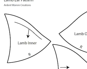 Lamb Ear Pattern for Making Faux Fur Costume Ears | Animal Ears Cosplay