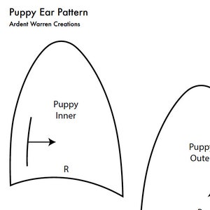 Puppy Ear Pattern for Making Faux Fur Costume Ears