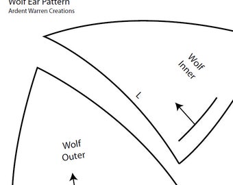 Wolf Ear Pattern for Making Faux Fur Costume Ears | Animal Ears Cosplay