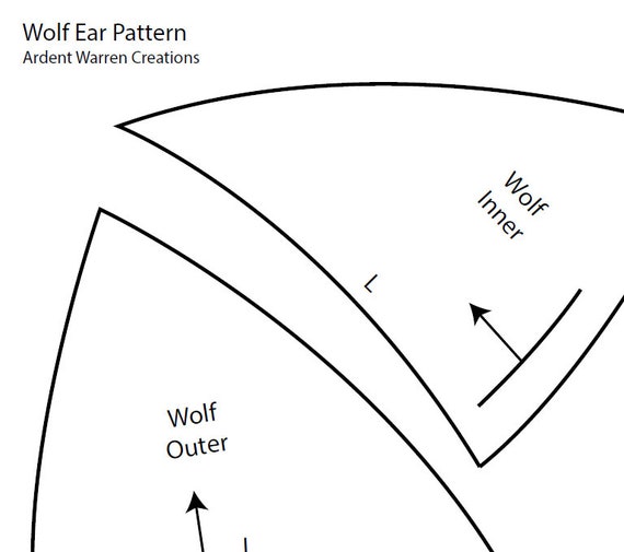 Wolf Ear Pattern for Making Faux Fur Costume Ears Animal - Etsy Wolf Ear Pattern for Making Faux Fur Costume Ears Animal - Etsy