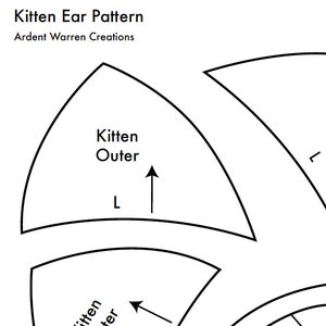 Kitten Ear Pattern for Making Faux Fur Costume Ears