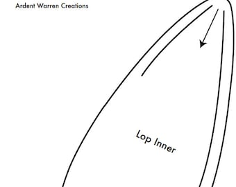 Lop Bunny Ear Pattern for Making Faux Fur Costume Ears