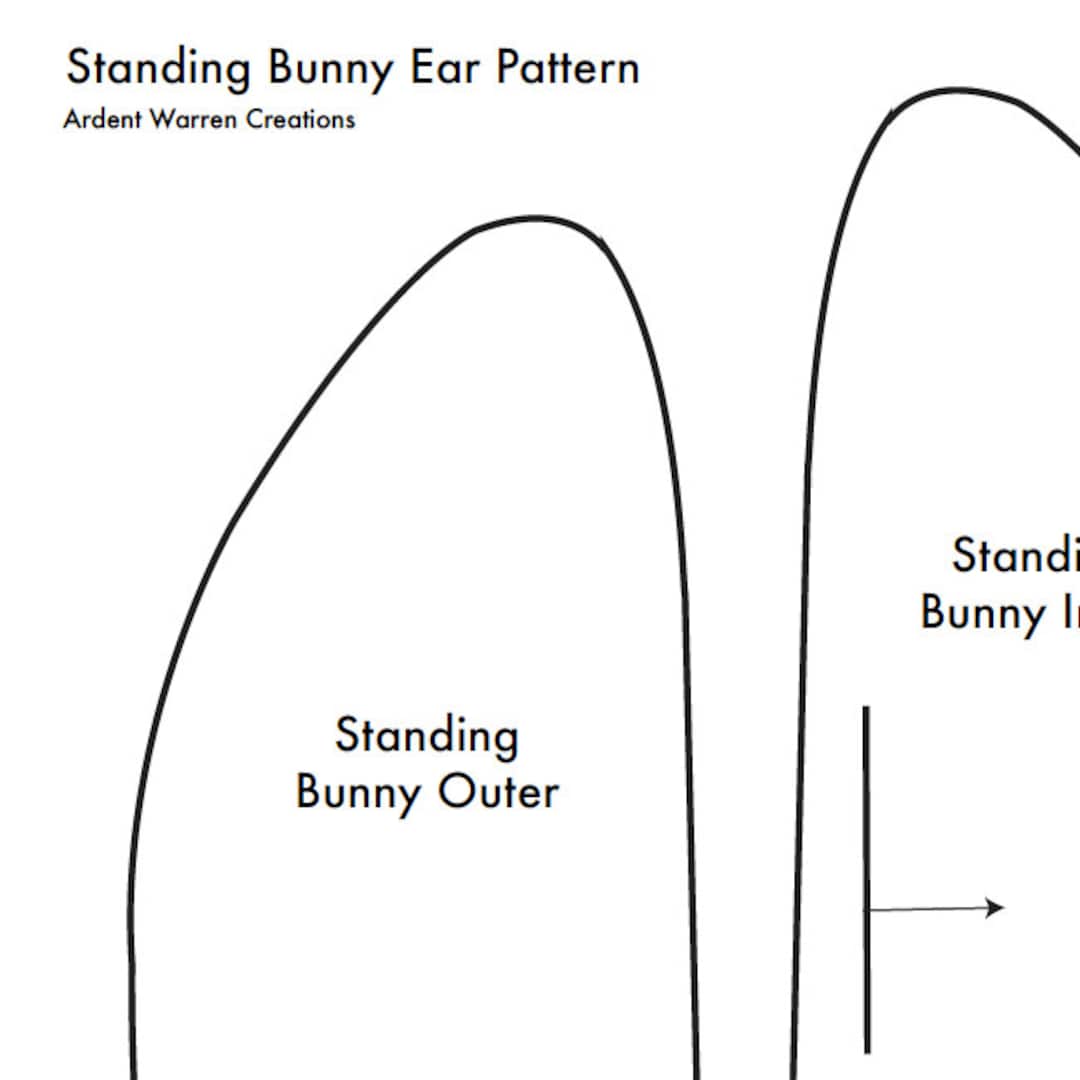 Standing Bunny Ear Pattern for Making Faux Fur Costume Ears - Etsy standing-bunny-ear-pattern-for-making-faux-fur-costume-ears-etsy