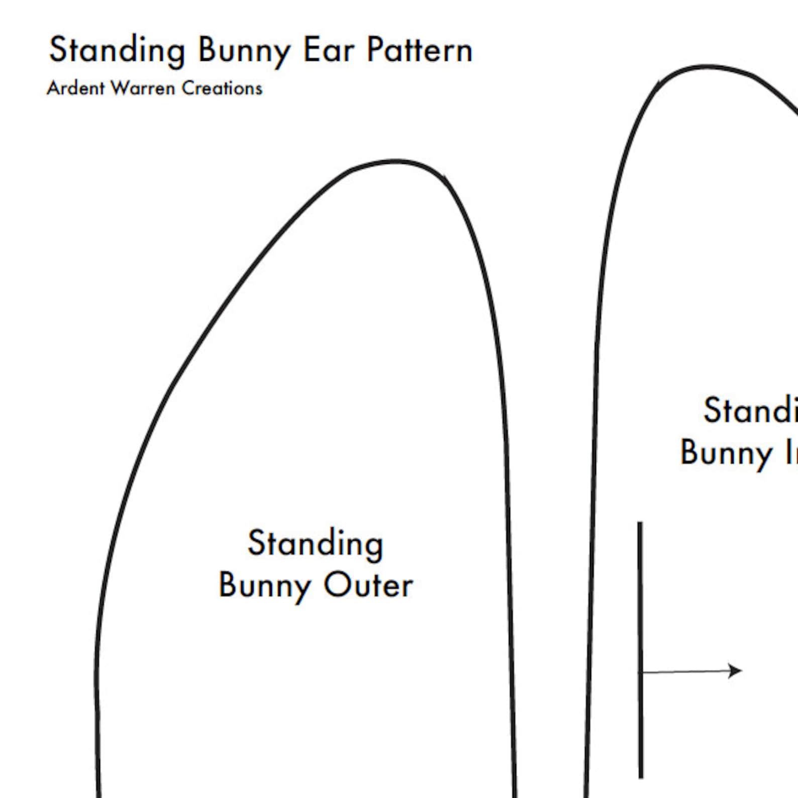Standing Bunny Ear Pattern for Making Faux Fur Costume Ears - Etsy