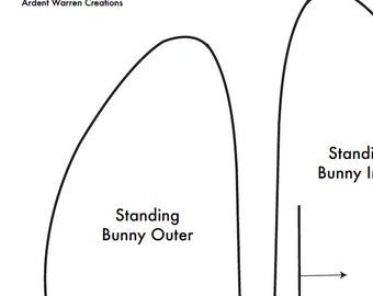 Standing Bunny Ear Pattern for Making Faux Fur Costume Ears