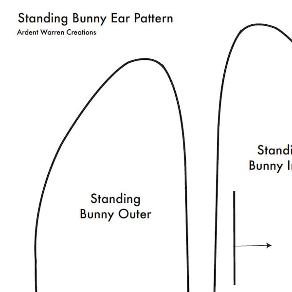 Standing Bunny Ear Pattern for Making Faux Fur Costume Ears