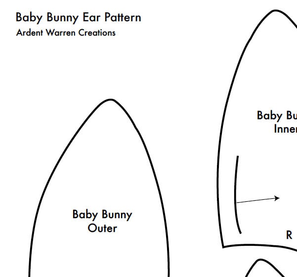 Standing Baby Bunny Ear Pattern for Making Faux Fur Costume Ears - Etsy standing-baby-bunny-ear-pattern-for-making-faux-fur-costume-ears-etsy