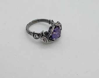 Wire wrapped crystal tutorial " purple passion"