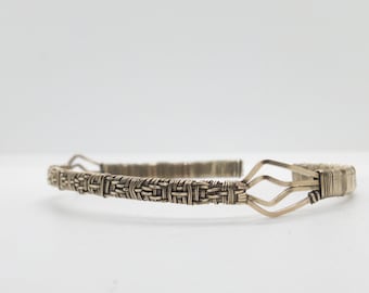 Wire Weaving tutorial, textured cuff bracelet tutorial