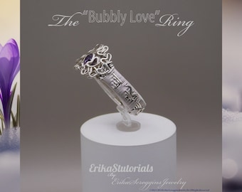 Wire wrapping and weaving tutorial, The Bubbly Love ring!