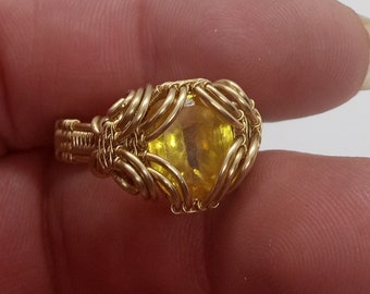 Wire wrapped ring tutorial, "The Crescent Ring" Instant download