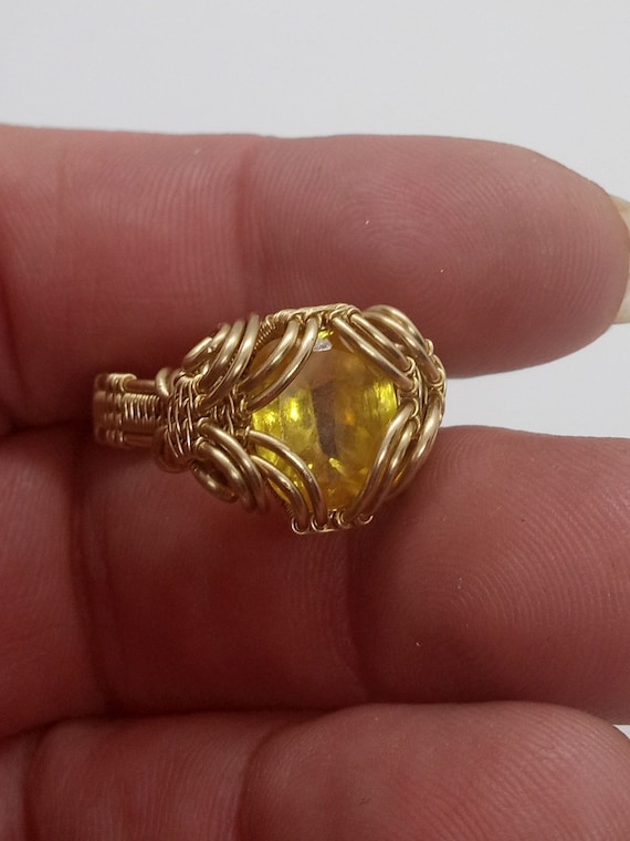 Wire wrapped ring tutorial, "The Crescent Ring" Instant download
