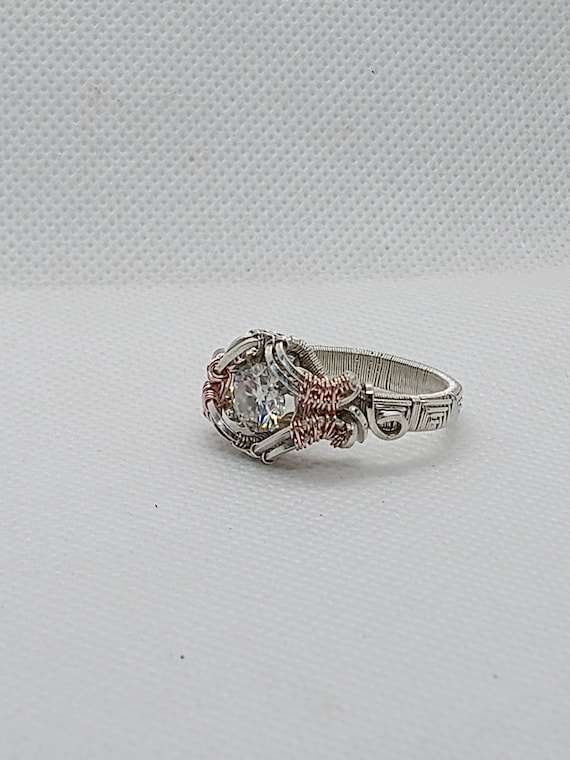 Wire wrapped ring tutorial "The Moonlit Summer Night Ring" instant download, advanced