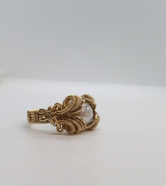 Wire wrapped ring tutorial, "The Adella Ring" tutorial