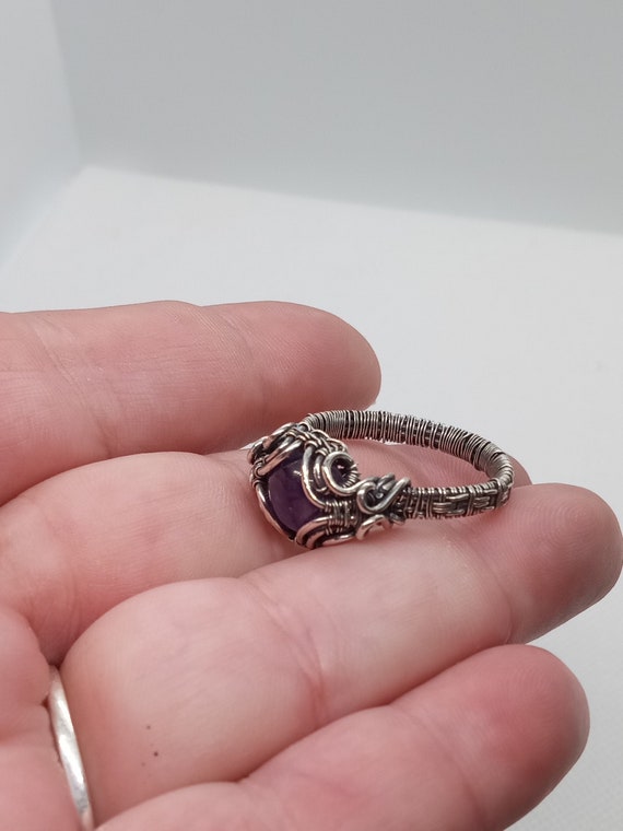 925 sterling silver amethyst ring