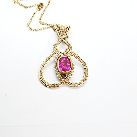 Wire wrapped necklace tutorial "The Cambria pendant" PDF digital download, instant download tutorial