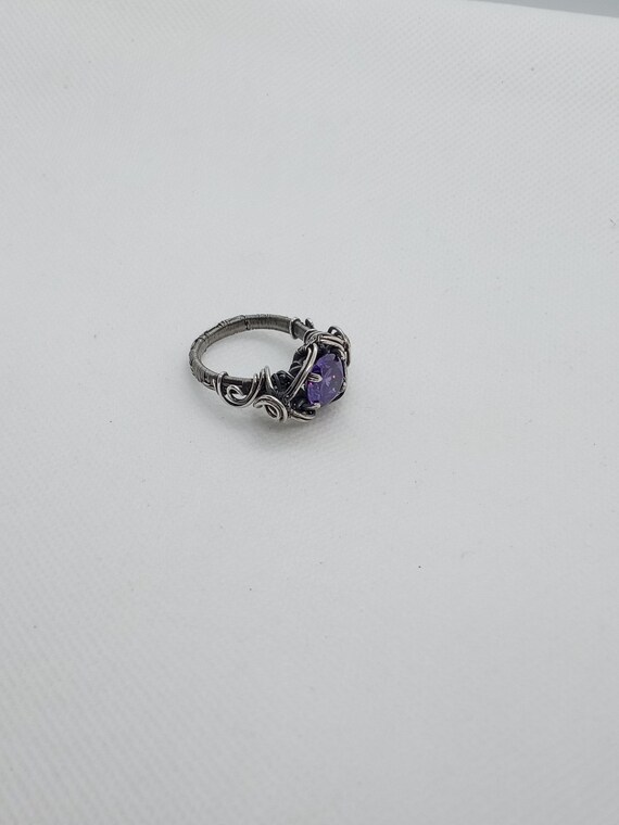 Wire wrapped crystal tutorial " purple passion"