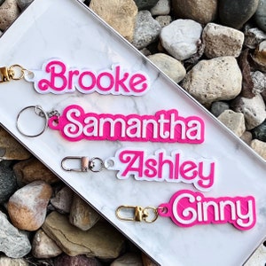 Personalized Keychain - Two-Tone - Custom Colors & Text - Bag Charm / Key Ring /  Name Tag - 3D Printed - BX