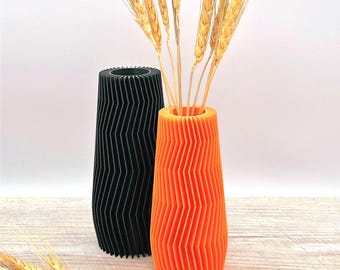 Origami-Vase - 3D gedruckt - 6-12-Zoll-Option - Benutzerdefinierte Farben - Trockenblumenvase