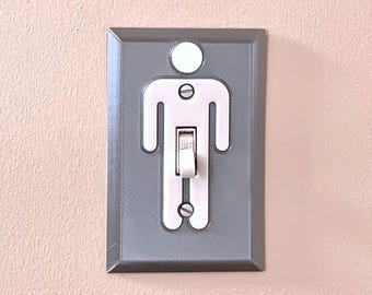Manhood Light Switch Plate - Funny Switch Cover - Custom Colors - 3D Printed