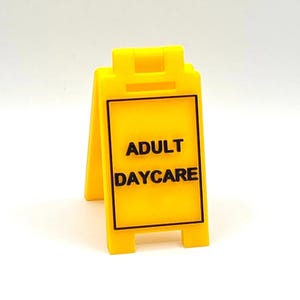 ADULT DAYCARE - Mini Floor Sign - Custom Colors - 3D Printed