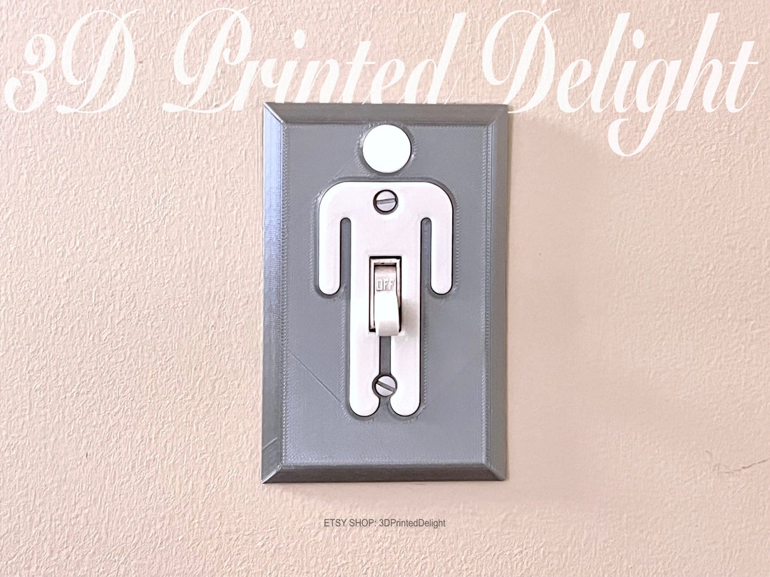 Manhood Light Switch Plate Funny Switch Cover Custom Colors 3D Printed