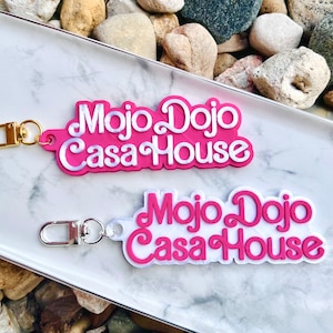 Mojo Dojo Casa House Keychain - Color Options - Bag Charm / Key Ring - 3D Printed