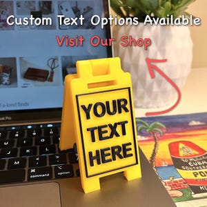 Desktop Sandwich Board - Blank Mini Floor Sign - For Posting Desktop Signages - Custom Colors - 3D Printed image 2