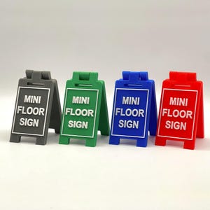 Desktop Sandwich Board - Blank Mini Floor Sign - For Posting Desktop Signages - Custom Colors - 3D Printed image 3