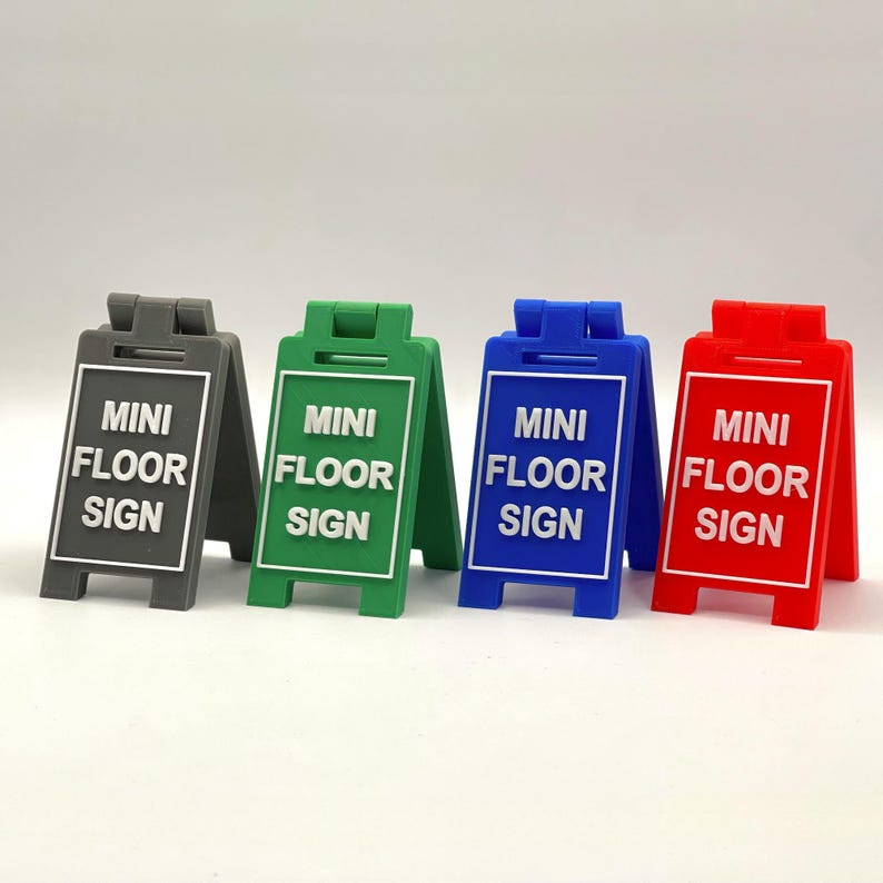 Desktop Sandwich Board - Blank Mini Floor Sign - For Posting Desktop Signages - Custom Colors - 3D Printed image 3