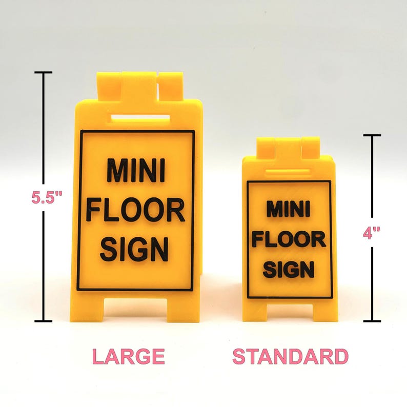 Desktop Sandwich Board - Blank Mini Floor Sign - For Posting Desktop Signages - Custom Colors - 3D Printed image 4
