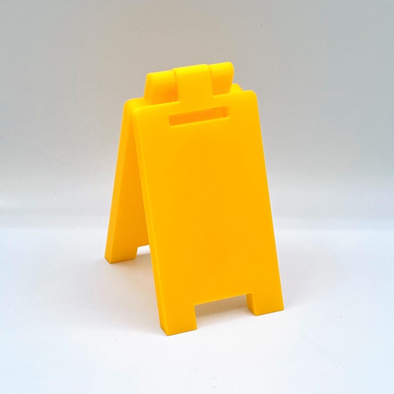 Desktop Sandwich Board - Blank Mini Floor Sign - For Posting Desktop Signages - Custom Colors - 3D Printed image 1