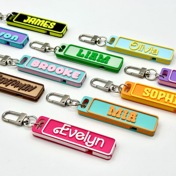 Personalized Whistle Keychain - Custom Name Tag / Bag Charm / Key Ring /  / Water Bottle Charm - 3D Printed
