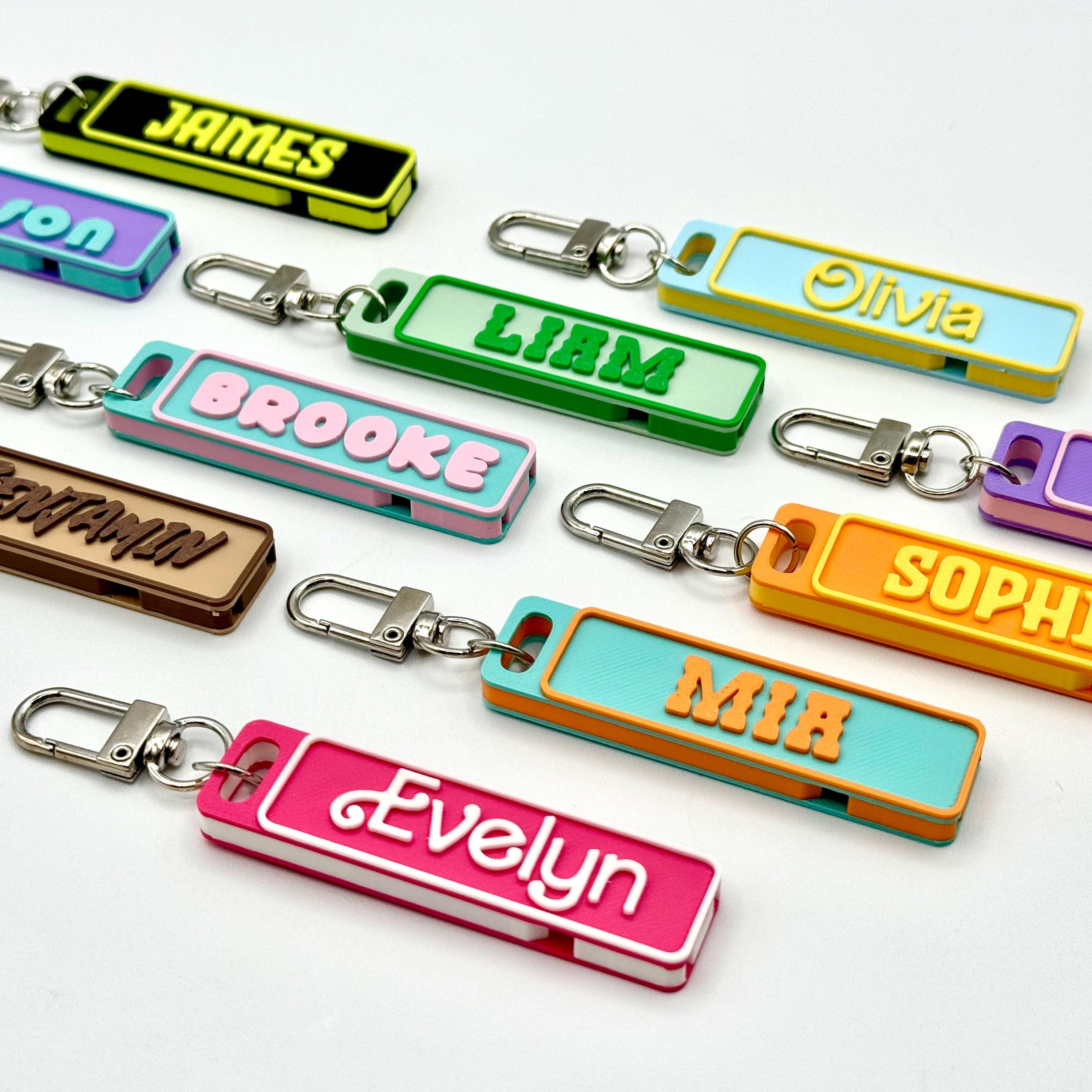 Personalized Whistle Keychain - Custom Name Tag / Bag Charm / Key Ring ...