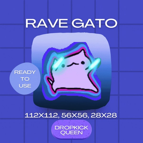 Rave Gato | Cat | Rave Cat | Cat Emotes | Dancing Cat Emotes | Twitch Emotes | Rave Cat Emote | Animated Emote | Kitty |