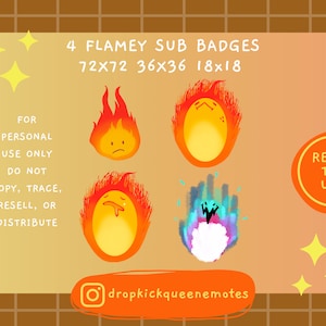 Cozy Grove | Twitch | Sub Badges | Flamey Sub Badges | Twitch Sub Badges | Cozy
