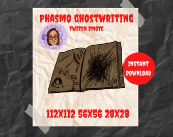 Phasmo Ghostwriter Buch Emote | Twitch Streamer Emotes (Digitaler Download)