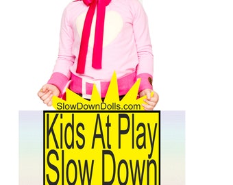 Child at Play Sign Slow Down Hero