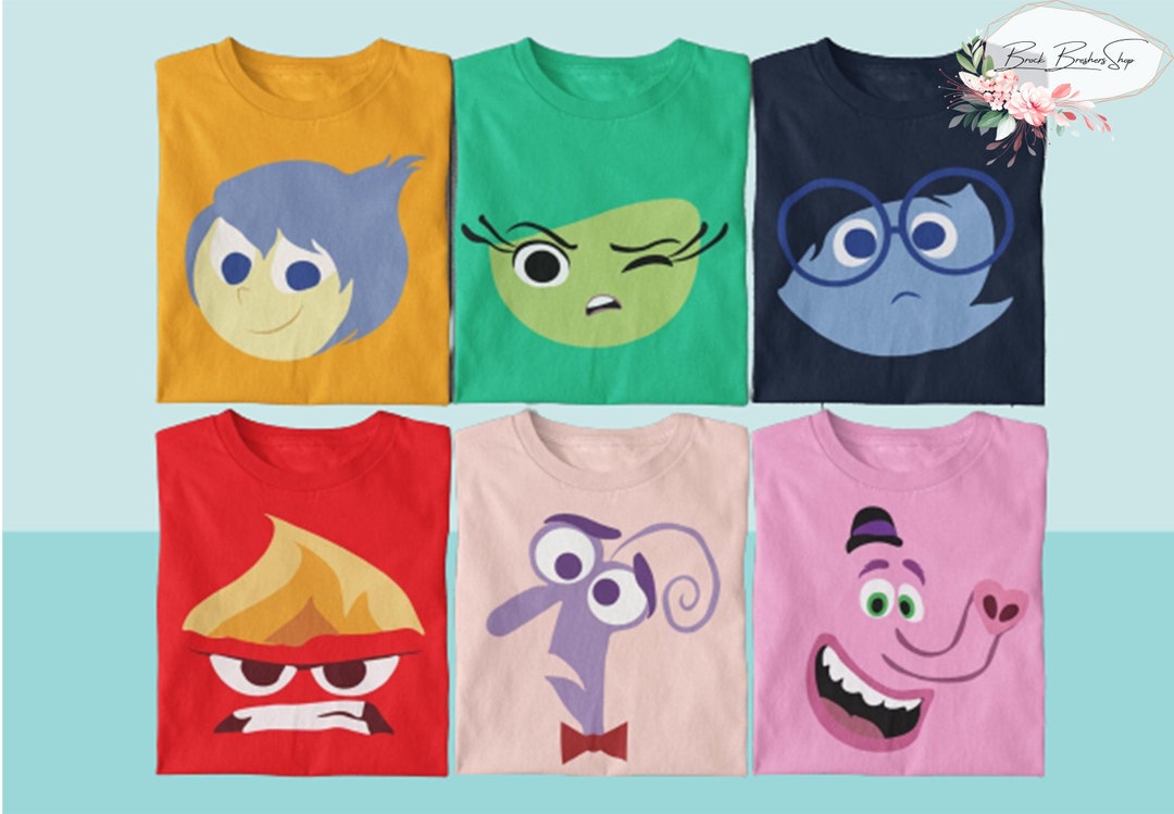 Inside Out Characters Shirt Inside Out Costume Shirt Disney Etsy