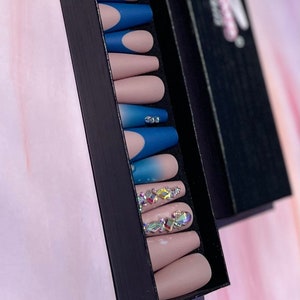 Blue Royalty Set Summer Spring Press On Nails 2023