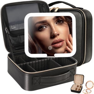 Cosmetic Travel Case With LED Mirror