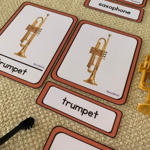 Montessori Musical Instruments-3 part cards-Montessori Cards & Objects-Object Matching-Montessori Toddler Cards-Montessori Music