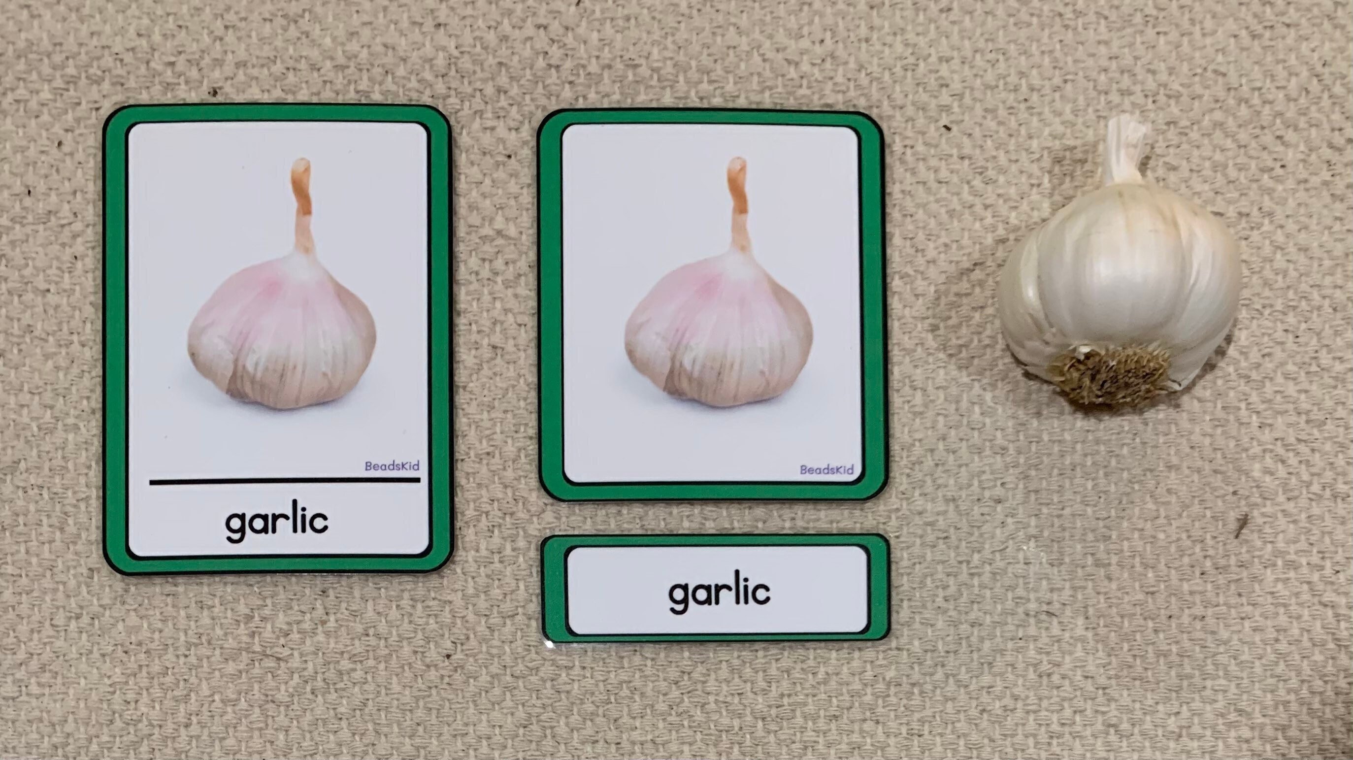 Montessori 3 Part Cards English or Spanish Root Vegetables Etsy