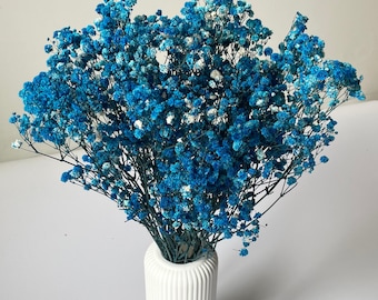 Preserved Baby's Breath | Navy | Dried Flowers | Stabilized Gypsophila | Floral Wedding Decor | Home Decoration | Bouquet of Flowers