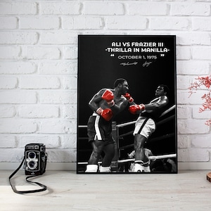 Muhammad Ali vs. Joe Frazier lll, Boxing Art Work, Boxing Gift, Sports Poster, Sports Poster, Sports Art Work