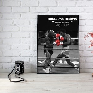 Marvin Hagler Vs Thomas Hearns Poster, Boxing Art Work, Boxing Gift, Sports Poster, Sports Poster, Sports Art Work