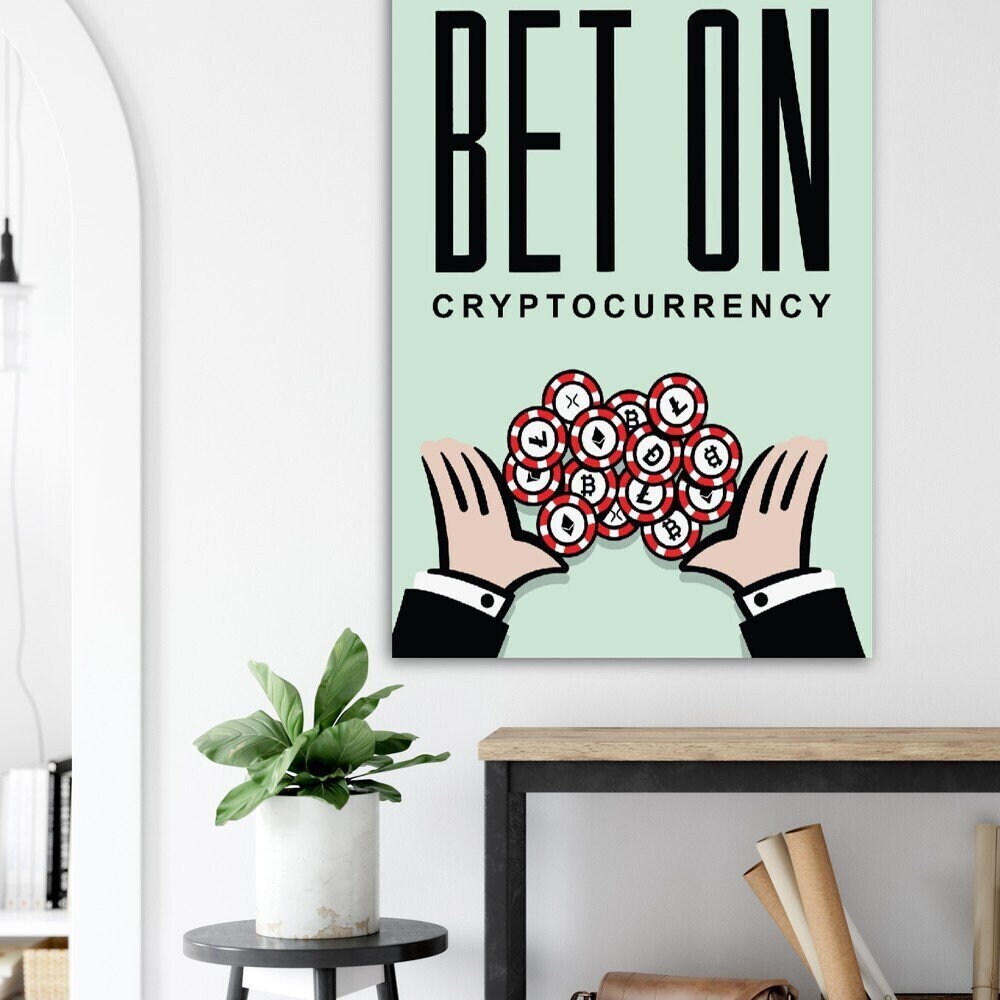 Bet on Cryptocurrency! Monopoly Theme, Wall Art, Home Decor, Bitcoin, XRP -  Etsy UK