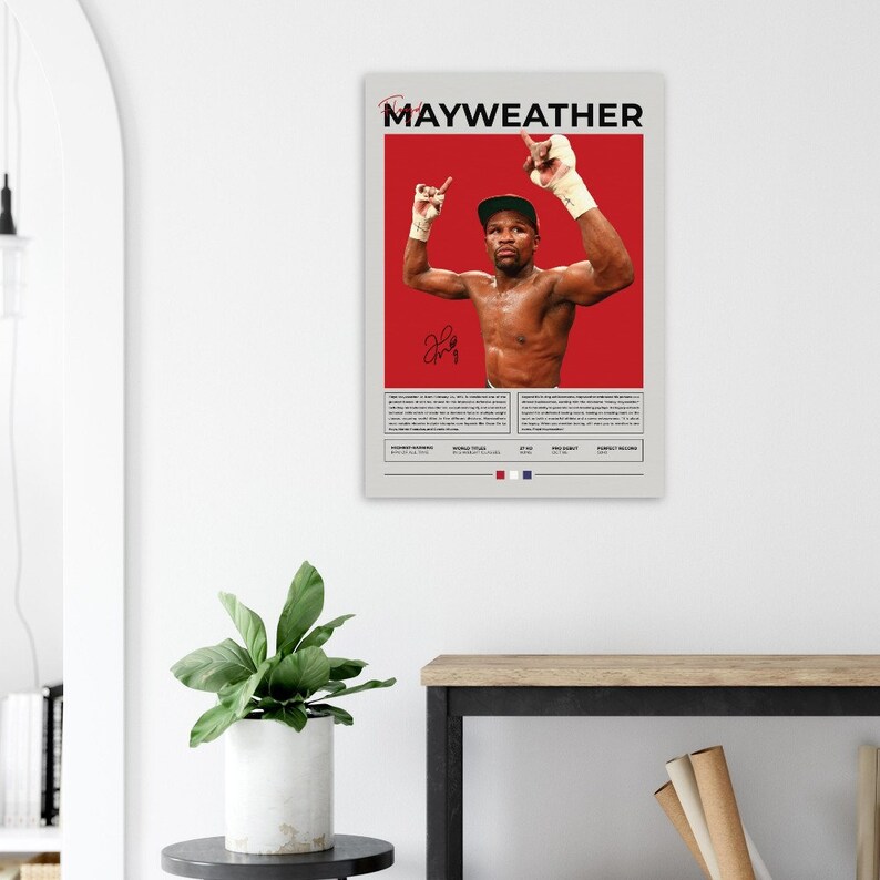 Affiche Floyd Mayweather, affiche de boxe, oeuvre d'art sur la boxe, cadeau boxe, affiche de sport, affiche de sport, oeuvre d'art de sport image 4