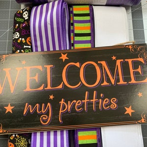 Crafty gift set, Wreath supply kit, welcome my pretties wreath kit, DIY Halloween wreath, Halloween crafts, how to instructions