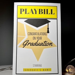 Theater/ Performance/ Dramatic Arts Personalized Graduation Card